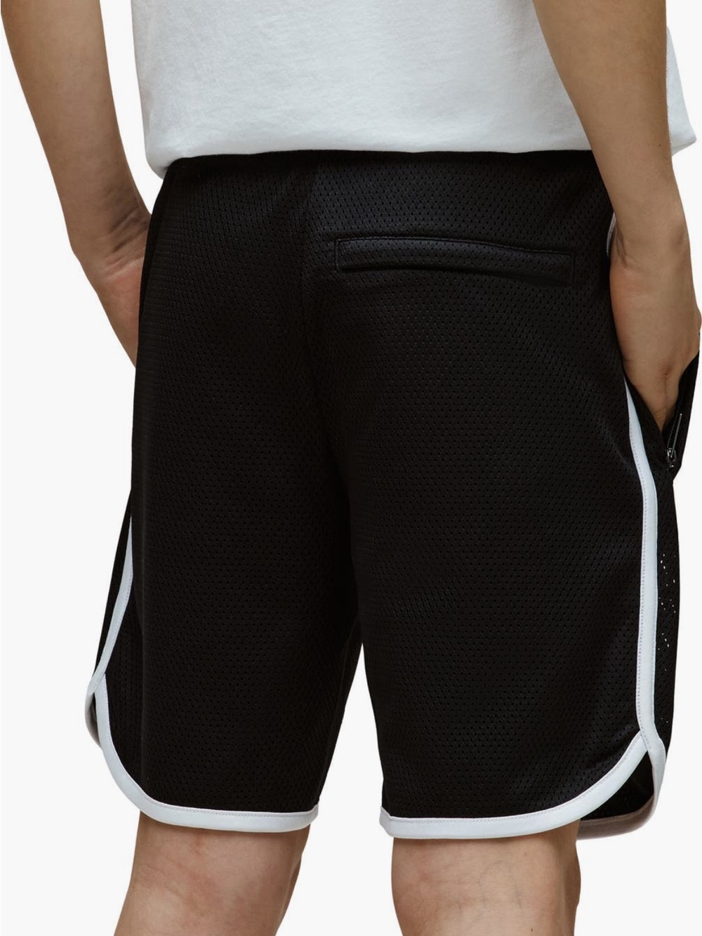 Psycho Bunny Black Athletic Mesh Shorts with White Trim 14-16 - Picture 3 of 8